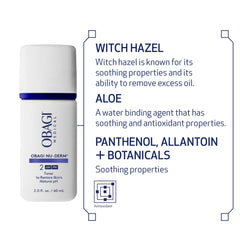 Obagi Nu-Derm Toner being applied with a cotton pad for post-cleanse refreshment.