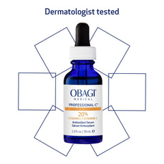 Obagi Professional C Serum 20% application swatch indicates easy daily use.