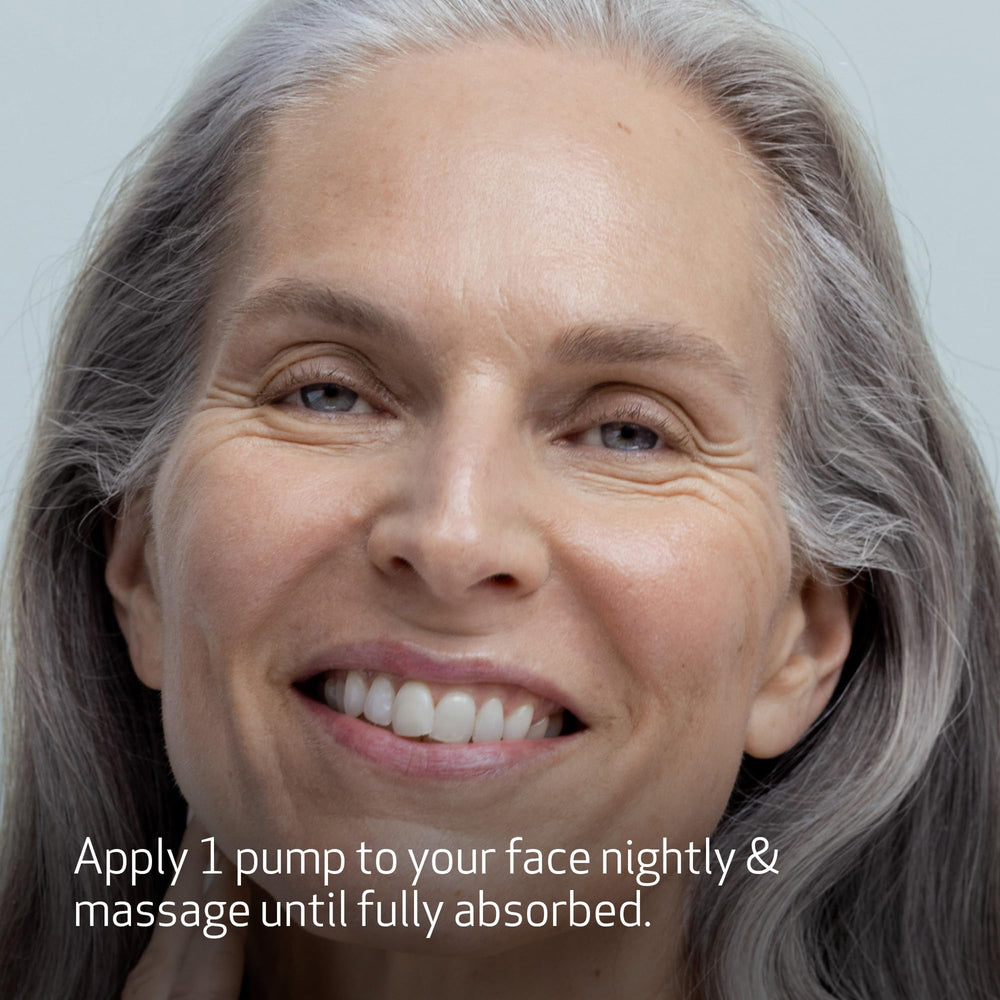Obagi Medical Retinol 1.0 Cream before-after image, aging signs show potential improvement.