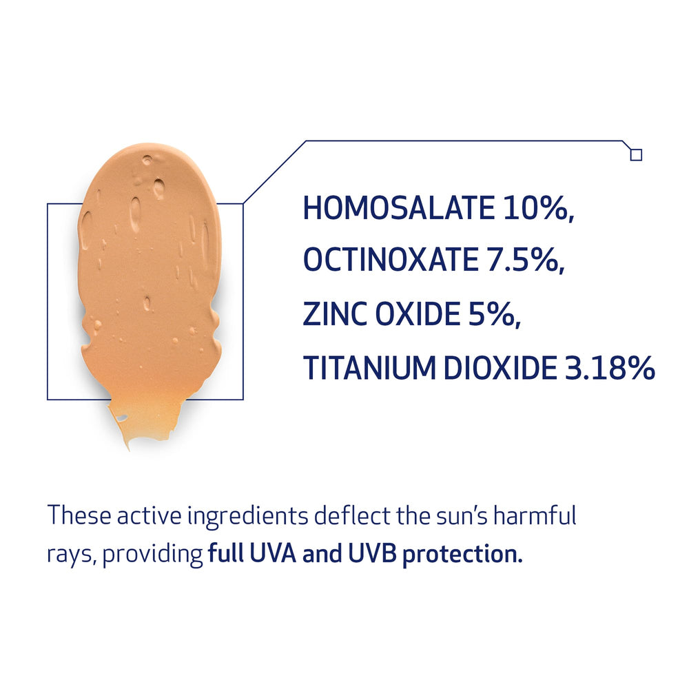 Obagi Sun Shield tinted sunscreen being applied for a lightweight, comfortable layer on the face.