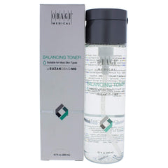 Obagi SUZANOBAGIMD Balancing Toner bottle closeup for refreshed, balanced skin