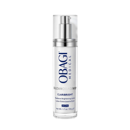 Obagi SUZANOBAGIMD Claribright bottle front suggests brighter, more even skin