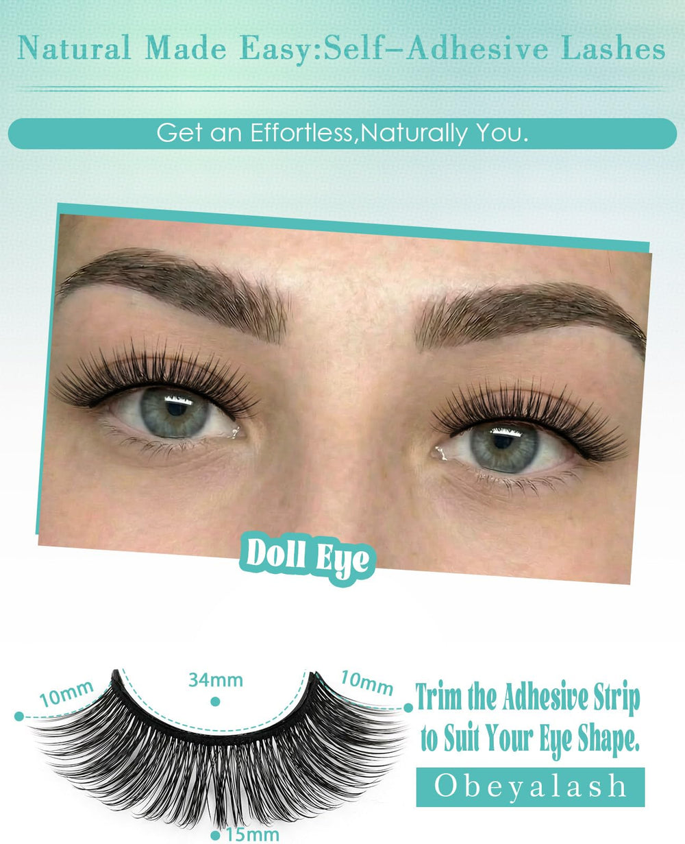 Obeyalash press-on lashes made from synthetic fibers for durable comfort