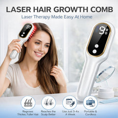 Obiredk Laser Growth Comb white, handheld use with ergonomic handle