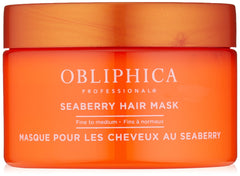 Obliphica Seaberry Hair Mask bottle front highlighting deep conditioning.