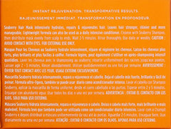 Obliphica Seaberry Hair Mask texture on hand demonstrates creamy hydration.