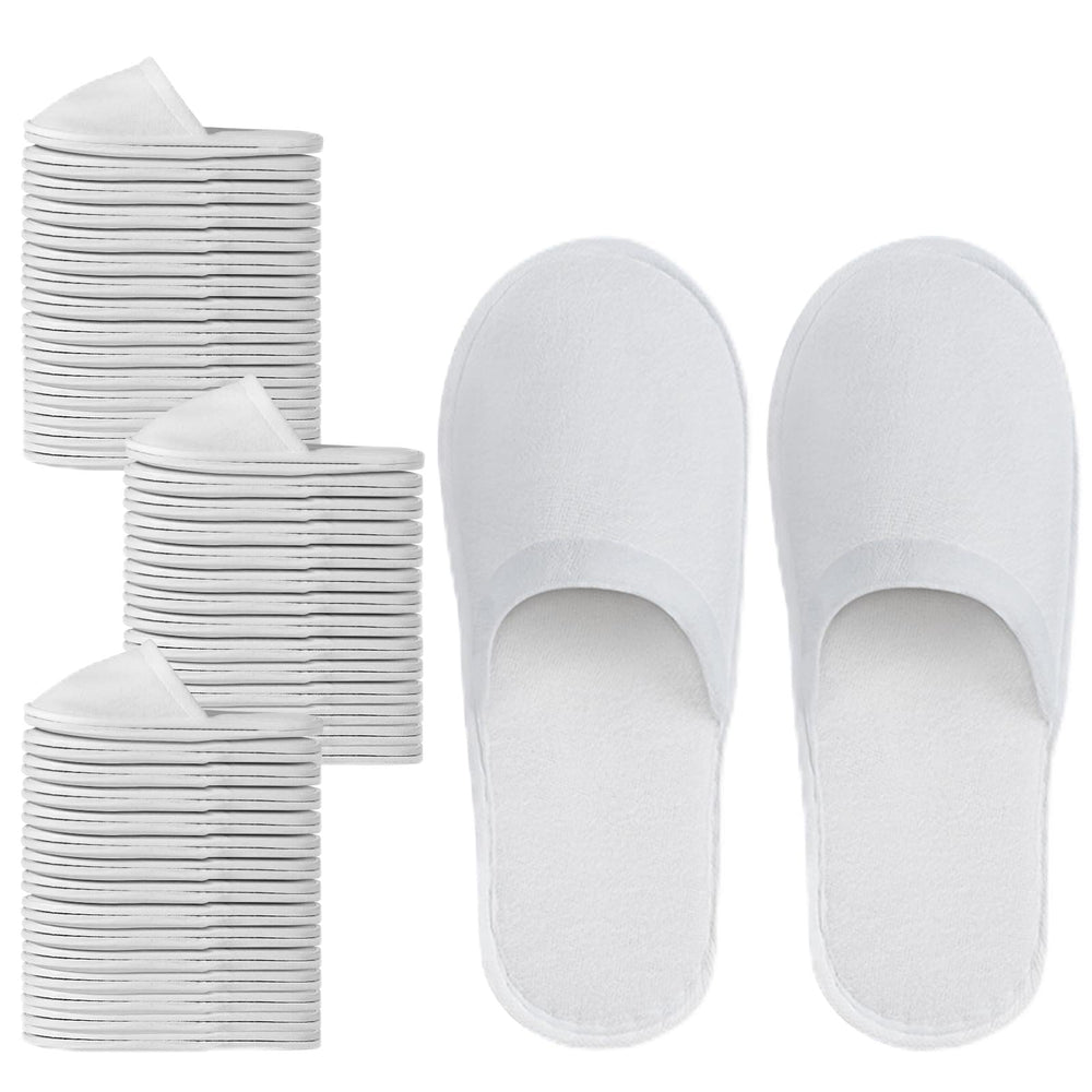 OBMMIRAO disposable slippers for guests in white bulk pack offer hygienic comfort