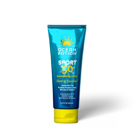 Ocean Potion Sport Sunscreen Lotion SPF 50 front packshot highlights protection.