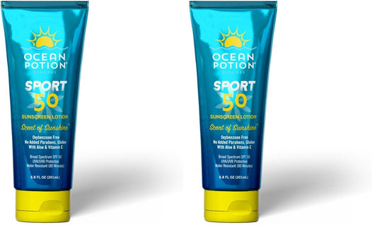 Ocean Potion Sport Sunscreen Lotion SPF50 pack image showing two bottles for active days