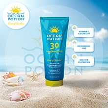 Ocean Potion Sunscreen Lotion rubbed in for even coverage on skin.