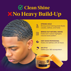 Ocean View Deep Waves Pomade jar close-up highlights strong hold