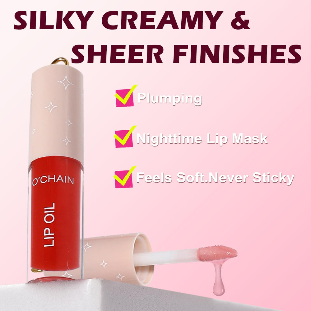 O'CHAIN long-lasting high-shine lip oil for daily glam.