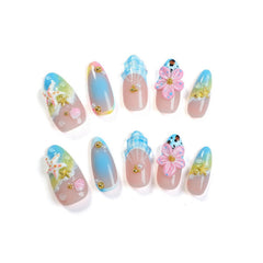 OCOUYVD floral design full-cover nails for occasions and daily style