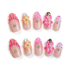 OCOUYVD thickened-acrylic nails with multi-layer gel for durable wear.