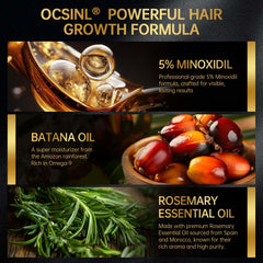OCSINL Minoxidil rosemary oil ingredients with fresh sprigs