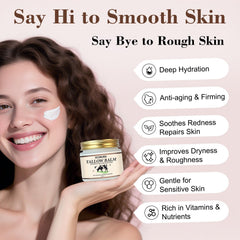 OCVWJKD Balm texture close-up highlighting rich, creamy consistency.