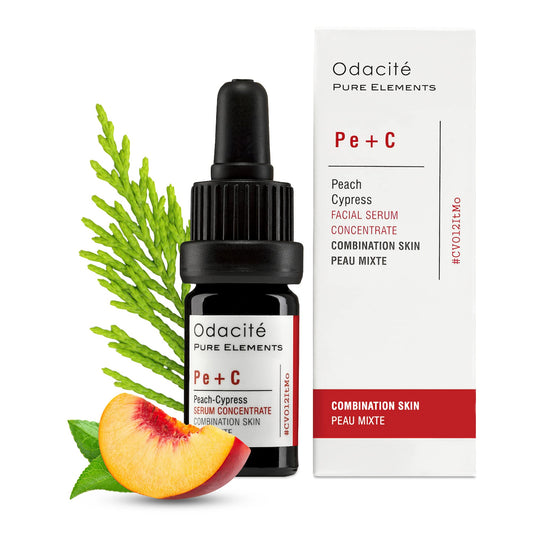 Odacité acne serum concentrate bottle being poured for targeted application