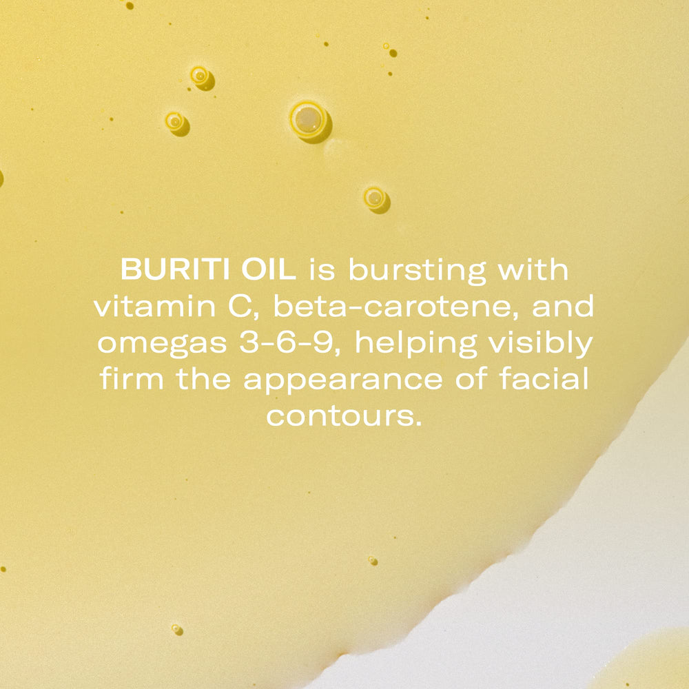 Closeup of Buriti oil ingredient in ODACITE serum.