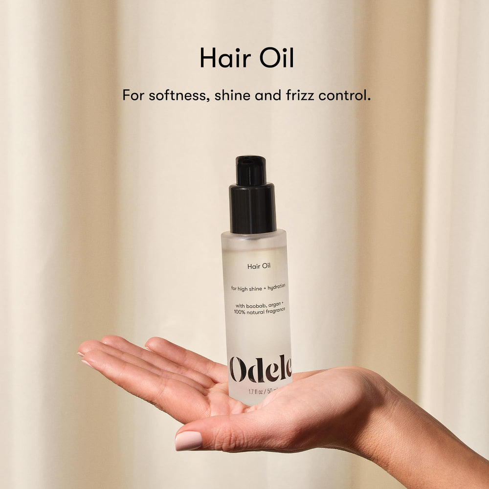 Odele Hair Oil bottle pump for easy, precise application.