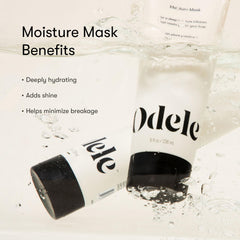 Odele Moisture Hair Mask being applied for smooth, manageable hair