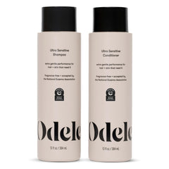 Odele Ultra-Sensitive Shampoo bottle front, gentle cleansing for sensitive scalps.
