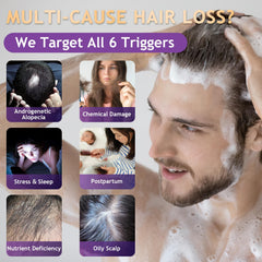 Oely hair looks fuller after consistent use.