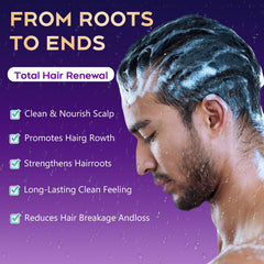 Oely tea tree and argan oil nourishment shown on bottle.