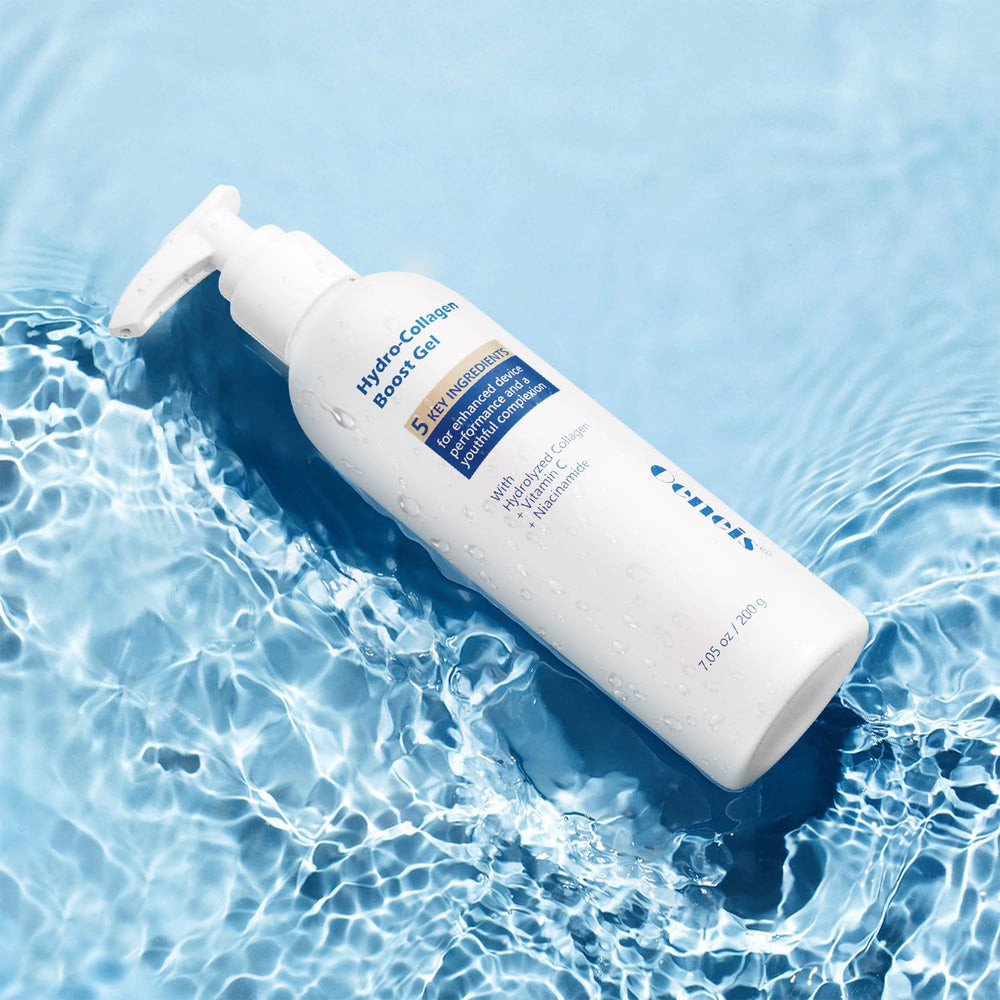 Oeneis Hydro-Collagen Boost Gel being applied for a smooth glide on skin.