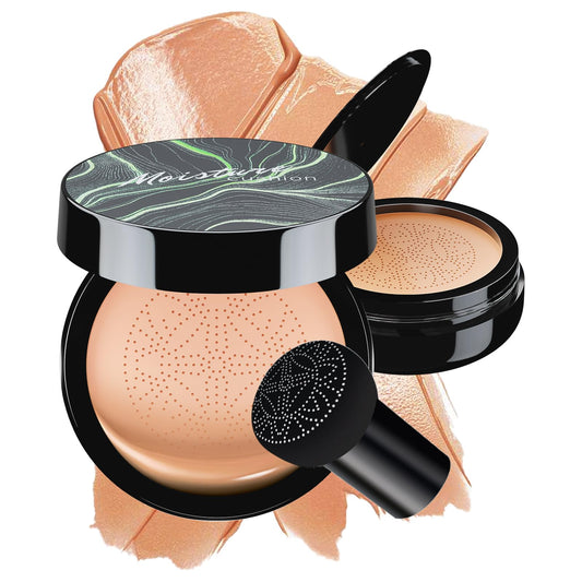 OETUIOW Mushroom Head Air Cushion CC Cream bottle shows smooth, even coverage.