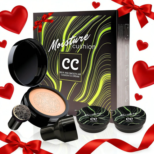 OETUIOW Mushroom Head Air Cushion CC Cream compact for smooth, even coverage.