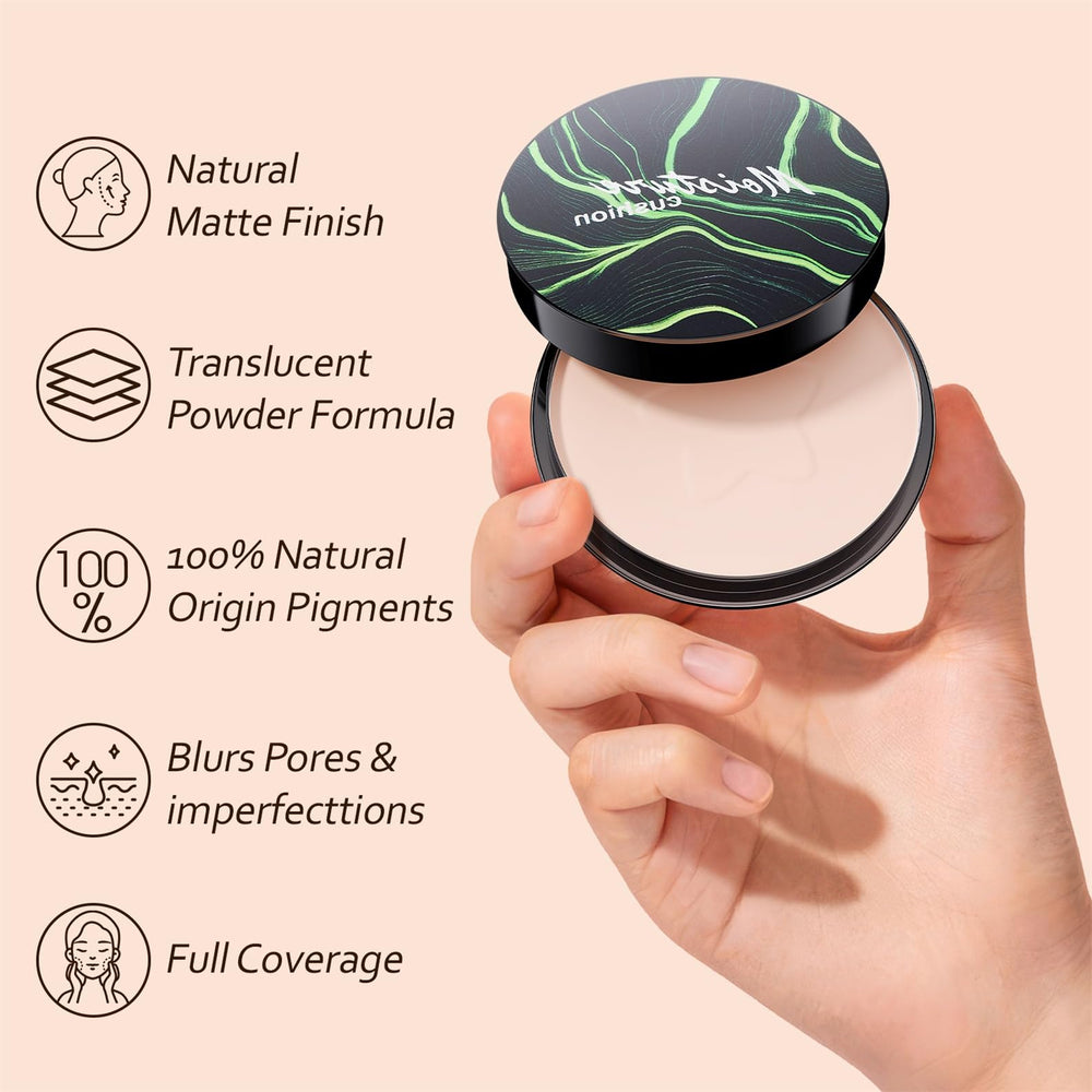 OETUIOW on-the-go compact with applicator enables quick touch-ups.