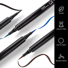 OFIR Eye Edge close-up shows precise wing-tip for evening looks