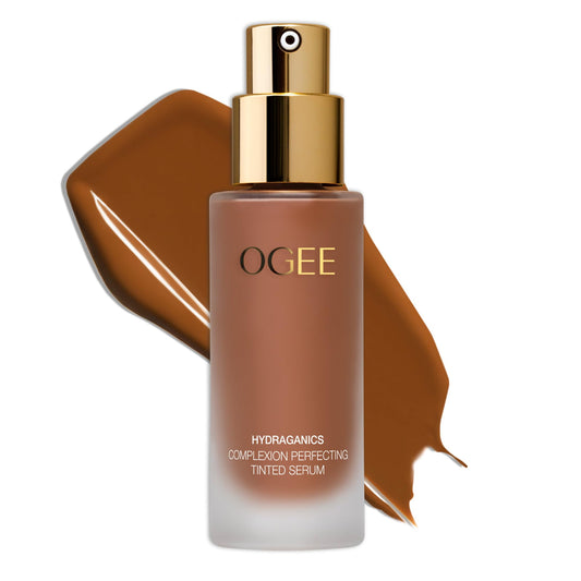 Ogee Complexion Perfecting Foundation bottle with pump for easy, buildable coverage