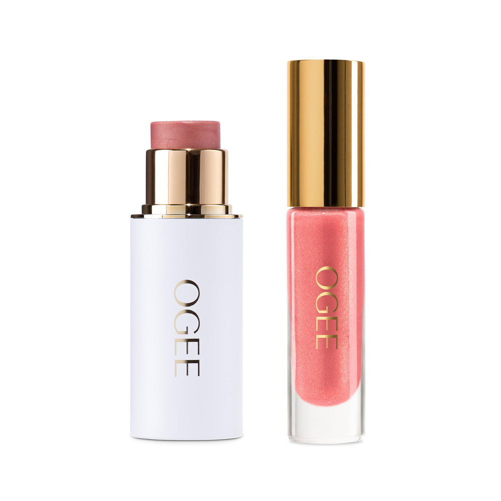 Ogee Carnelian Face Stick delivers a luminous coral glow for natural radiance.