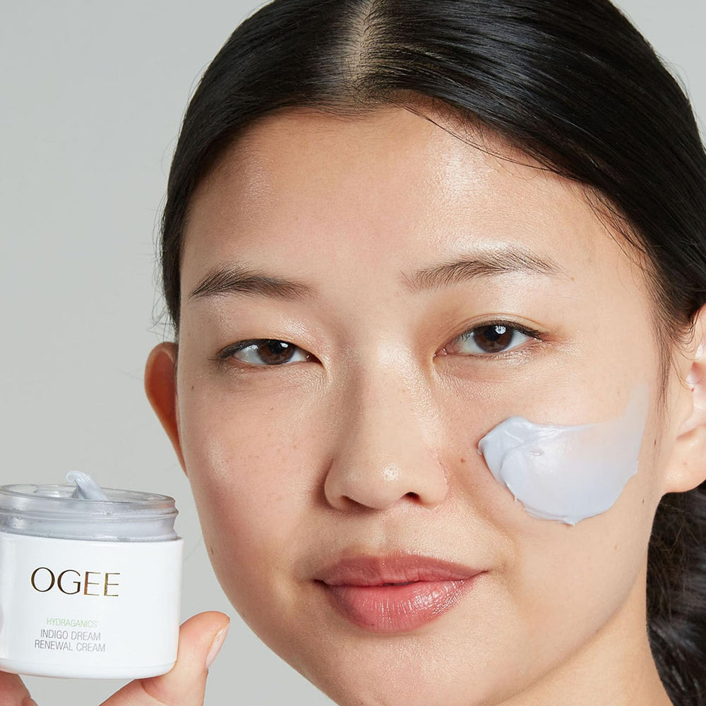 USA-made, cruelty-free label on Indigo Dream Renewal Cream