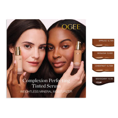 Texture swirl of tinted serum showing breathable, second-skin finish.