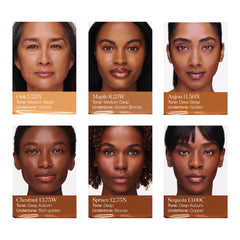Blended-on-skin view shows seamless, even complexion.