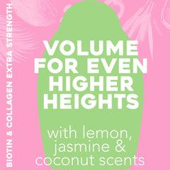 OGX bamboo fiber extract ingredient emphasizes natural support for hair structure.