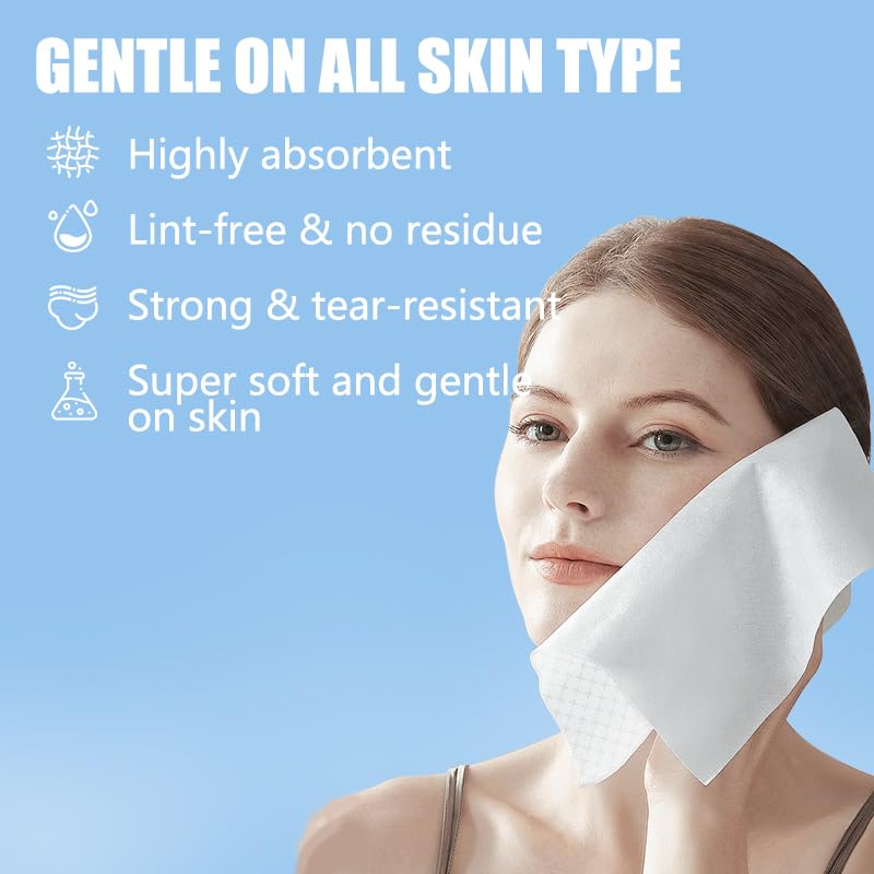 OHOO Disposable Face Towels soft and gentle for all skin types