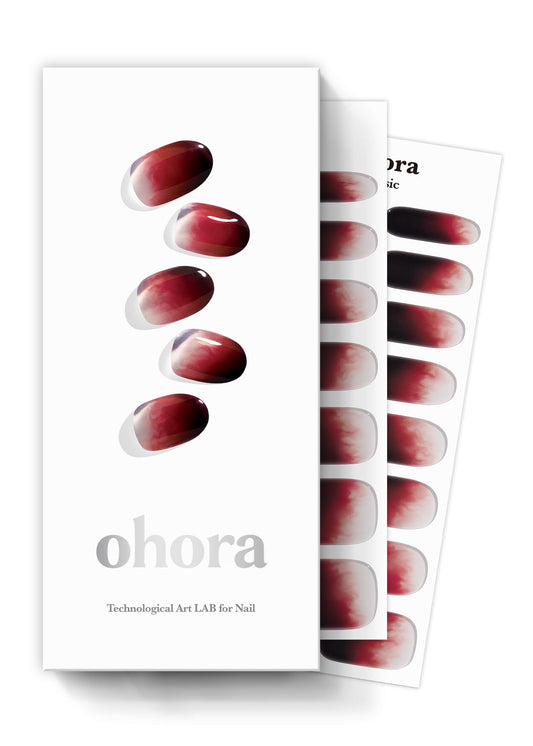 ohora N Blood Drop nail strips pack front shows complete set for easy at-home nails.