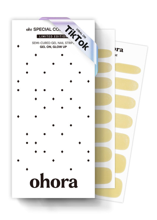 ohora N Butter Chrome nail strips pack front view for quick color options