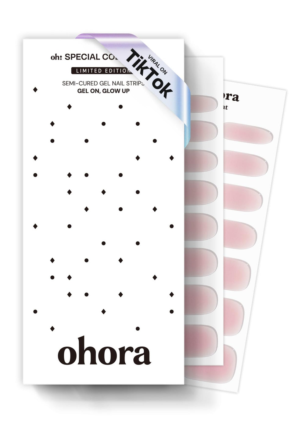ohora N Clean Girl pink jelly gel nail strips for salon-quality nails at home