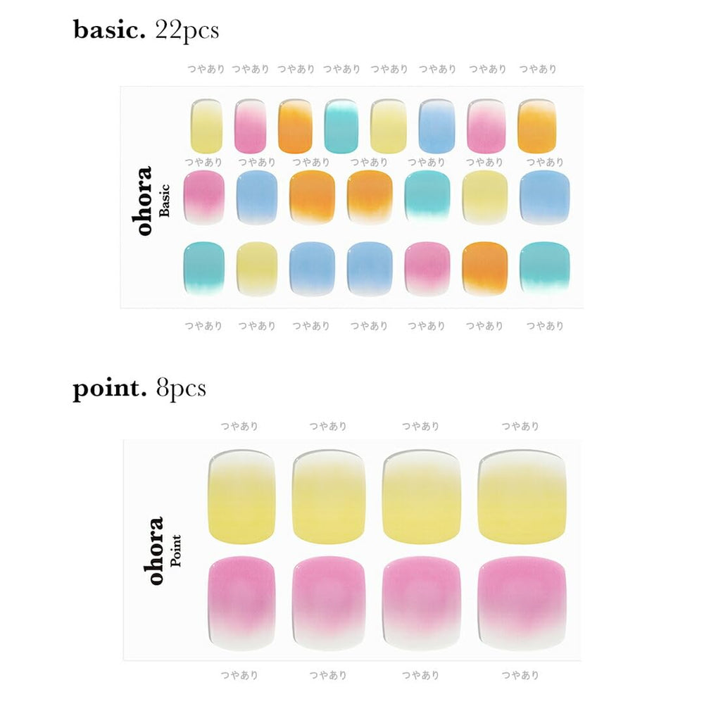 ohora P Watercolor Pedi Strips curing under UV lamp for quick set