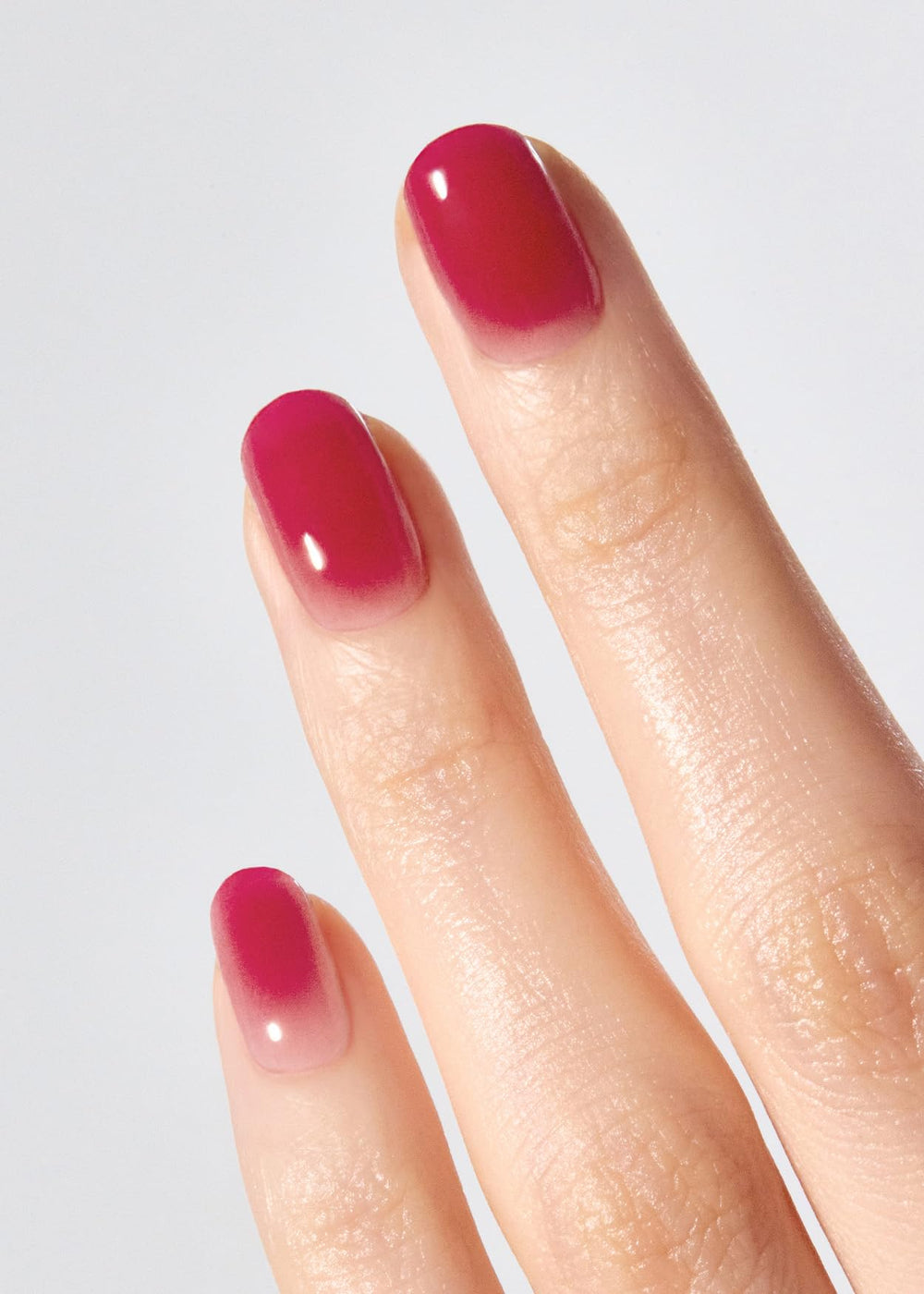 Ohora gel nail strips application close-up showing easy start to finish