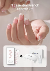 ohora semi-cured gel nail strips kit lamp and remover for quick professional-looking nails