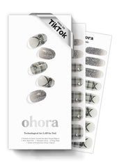 ohora N Check Noir gel nail strips packaging for at-home salon-quality nails