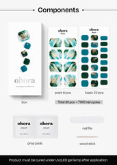 ohora semi-cured gel pedi strips waterproof top layer extends wear