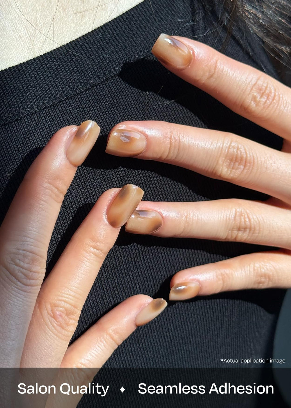 gold accents with Smoky Mocha strips on nails