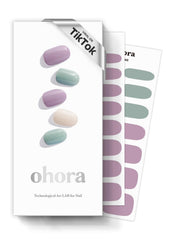 ohora Tahiti purple-green nail strips for salon-quality color at home; easy to apply.