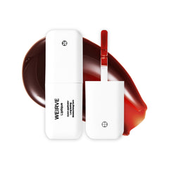 Oiad Liptique application close-up shows precise wand for even color and long wear.